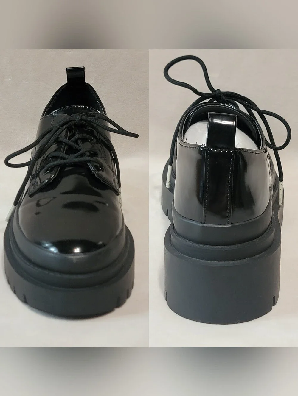 Steve Madden Black Platform Shoes Women's Size 8 Malene Loafers